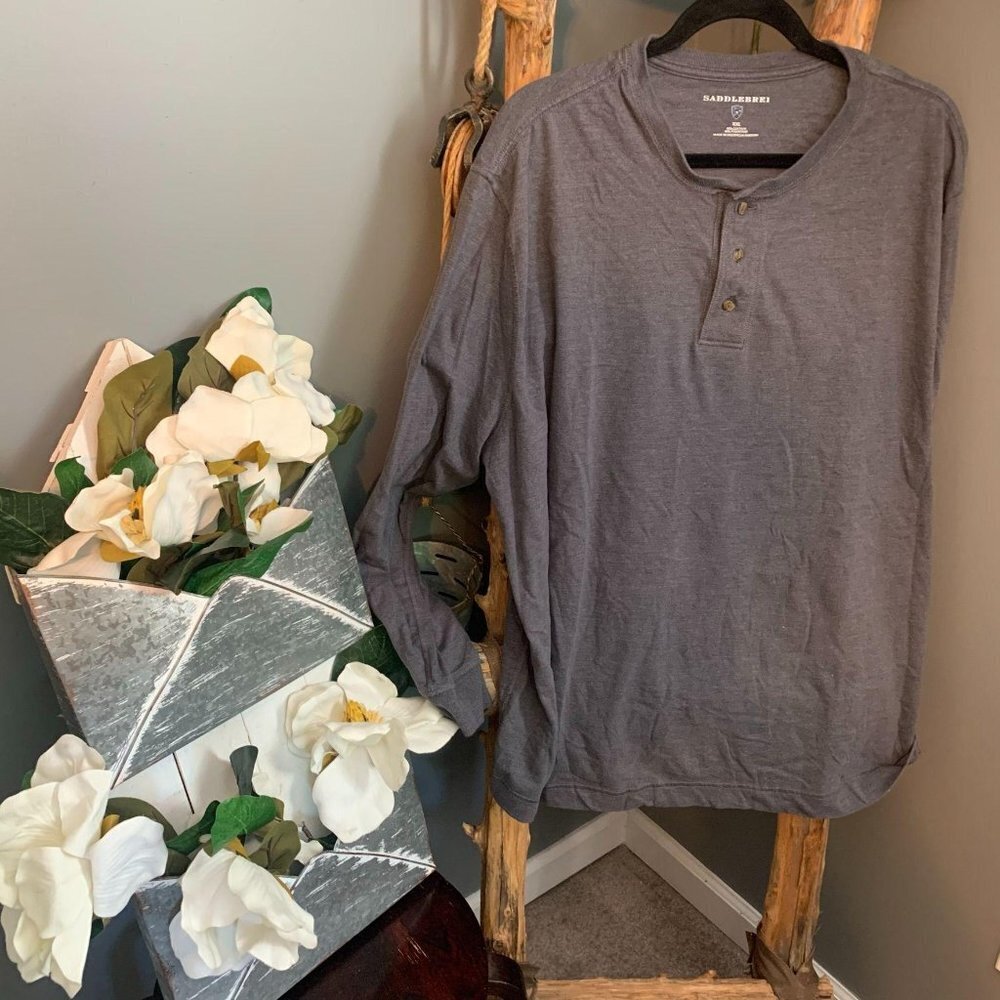 Men's Grey Saddlebred Henley